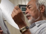 In this undated photo provided by Arai via the Ramon Magsaysay Award Foundation, 2024 Ramon Magsaysay Awardee, Japan's Miyazaki Hayao, reads a script. (Arai/Ramon Magsaysay Awards Foundation via AP)
