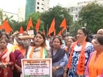 MVA workers protesting in Mumbai (ANI) MVA workers protesting in Mumbai (ANI)