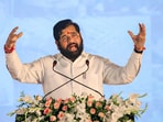 Nagpur: Maharashtra Chief Minister Eknath Shinde addresses the gathering during the inauguration of phase-two of �Mukhyamantri Majhi Ladki Bahin� scheme, in Nagpur, Saturday, Aug. 31, 2024. (PTI Photo) (PTI08_31_2024_000157B)