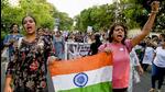 A protest march against the alleged sexual assault and murder of a trainee doctor in Kolkata on Saturday. (PTI)