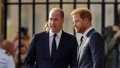 Prince Harry and Prince William keeping their distance at uncle's funeral shows ‘damage is done' (AP Photo/Martin Meissner, File) (AP)