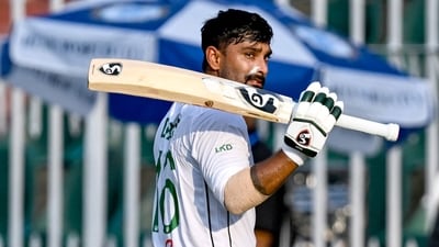Bangladesh's Litton Das celebrates scoring 138 runs as he walks back to the pavilion after his dismissal during the third day of the second and last Test cricket match between Pakistan and Bangladesh, at the Rawalpindi Cricket Stadium in Rawalpindi on September 1, 2024. (Photo by Aamir QURESHI / AFP) (AFP) Bangladesh's Litton Das celebrates scoring 138 runs as he walks back to the pavilion after his dismissal during the third day of the second and last Test cricket match between Pakistan and Bangladesh, at the Rawalpindi Cricket Stadium in Rawalpindi on September 1, 2024. (Photo by Aamir QURESHI / AFP) (AFP)