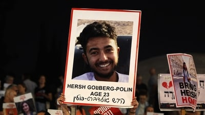 Israeli-American hostage Hersh Goldberg-Polin's family announces his death (Photo by AHMAD GHARABLI / AFP) (AFP) Israeli-American hostage Hersh Goldberg-Polin's family announces his death (Photo by AHMAD GHARABLI / AFP) (AFP)