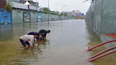 Gujarat will face more rain in the next few days, predicts the IMD(Photo by Sam PANTHAKY / AFP) (AFP) Gujarat will face more rain in the next few days, predicts the IMD(Photo by Sam PANTHAKY / AFP) (AFP)