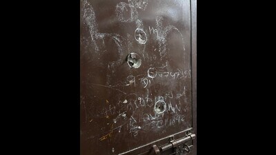 The assailants fired four shots at the victim’s door, before fleeing in their vehicles. (HT Photo) The assailants fired four shots at the victim’s door, before fleeing in their vehicles. (HT Photo)