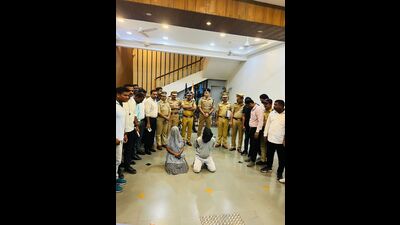 The police deployed a drone, water boat and CCTVs to get information about the deceased. (HT PHOTO) The police deployed a drone, water boat and CCTVs to get information about the deceased. (HT PHOTO)