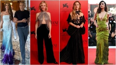 Unending glamour and fashion at the annual Venice Film Festival has left the netizens swooning. Stars like Amal Clooney, Cate Blanchett, Sydney Sweeney, Emily Ratajkowski, and other celebrities walked the red carpet and attended the Armani Beauty event in dazzling ensembles. Here's a look at all the best looks from the event. (AP, AFP ) Unending glamour and fashion at the annual Venice Film Festival has left the netizens swooning. Stars like Amal Clooney, Cate Blanchett, Sydney Sweeney, Emily Ratajkowski, and other celebrities walked the red carpet and attended the Armani Beauty event in dazzling ensembles. Here's a look at all the best looks from the event. (AP, AFP )
