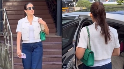 Mira Rajput carries a Chanel bag, which is worth an insane price. Mira Rajput carries a Chanel bag, which is worth an insane price.