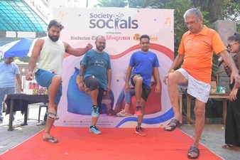 Residents of Noida's Sector 76 enjoy a balancing act at the Society Socials event organised at Sethi Max Royal recently. Residents of Noida's Sector 76 enjoy a balancing act at the Society Socials event organised at Sethi Max Royal recently.