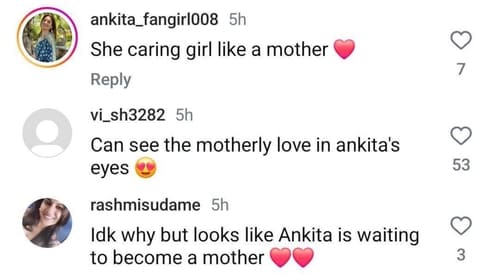 Comment section of Ankita Lokhande's new post, welcoming Mau into her home Comment section of Ankita Lokhande's new post, welcoming Mau into her home