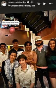 A screen grab of Namrata Shirodkar's Instagram stories. A screen grab of Namrata Shirodkar's Instagram stories.