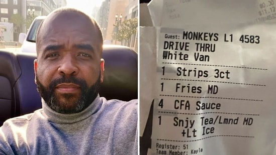 Maryland man Marquise Vanzego accuses Chick-fil-A of racism after receiving his order with ‘offensive’ name on it (@dcmetrocarpentry/Instagram)