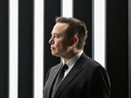 FILE PHOTO: Elon Musk attends the opening ceremony of the new Tesla Gigafactory for electric cars in Gruenheide, Germany, March 22, 2022. Patrick Pleul/Pool via REUTERS/File Photo