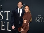 Actor Ben Affleck, left, and actor-singer Jennifer Lopez attend the premiere of "The Last Duel" on Oct. 9, 2021, in New York. Actor Ben Affleck, left, and actor-singer Jennifer Lopez attend the premiere of "The Last Duel" on Oct. 9, 2021, in New York.