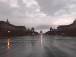 Delhi witnessed widespread slight rainfall on Monday. (ANI) Delhi witnessed widespread slight rainfall on Monday. (ANI)