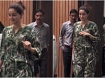 Ananya Panday gets clicked by the paparazzi outside her cousin Alanna Panday's residence. Ananya Panday gets clicked by the paparazzi outside her cousin Alanna Panday's residence.
