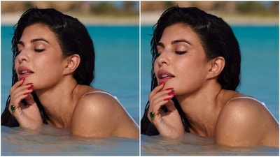 Her dewy makeup look was on point, featuring shimmering eyeshadow, mascara-coated lashes, darkened brows, blushed cheeks, a radiant highlighter, and a bold shade of red lipstick. (Instagram/@jacquelienefernandez) Her dewy makeup look was on point, featuring shimmering eyeshadow, mascara-coated lashes, darkened brows, blushed cheeks, a radiant highlighter, and a bold shade of red lipstick. (Instagram/@jacquelienefernandez)
