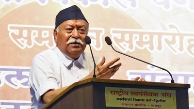 Rashtriya Swayamsevak Sangh (RSS) Chief Dr Mohan Bhagwat (ANI Photo) (Chandrakant Paddhane ) Rashtriya Swayamsevak Sangh (RSS) Chief Dr Mohan Bhagwat (ANI Photo) (Chandrakant Paddhane )