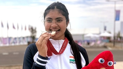 Rubina Francis won bronze in women’s 10m air pistol SH1 final. (PCI Media) Rubina Francis won bronze in women’s 10m air pistol SH1 final. (PCI Media)