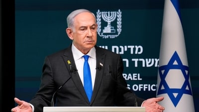 Israeli Prime Minister Benjamin Netanyahu speaks during a news conference in Jerusalem, September 2, 2024. (Reuters)