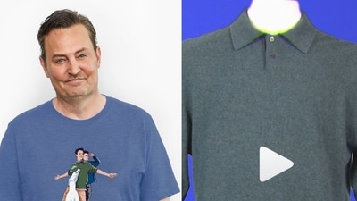 Matthew Perry's Chandler Bing sweater draws major attention at the 'Friends' 30th-anniversary auction. (@MatthewPerry/X, @juliens_auctions/Instagram) Matthew Perry's Chandler Bing sweater draws major attention at the 'Friends' 30th-anniversary auction. (@MatthewPerry/X, @juliens_auctions/Instagram)