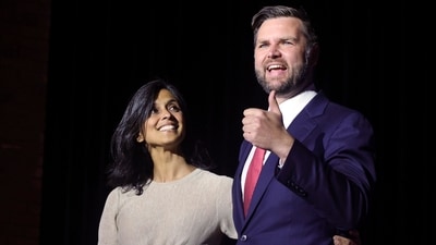 Usha Vance's Hindu identity sparked debates if it is a bane or boon for the Trump campaign. (AP Photo/Paul Vernon, File) (AP) Usha Vance's Hindu identity sparked debates if it is a bane or boon for the Trump campaign. (AP Photo/Paul Vernon, File) (AP)