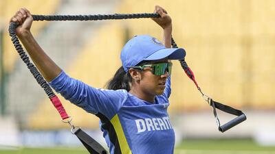 Jemimah Rodrigues during a training session in Bengaluru. (PTI) Jemimah Rodrigues during a training session in Bengaluru. (PTI)