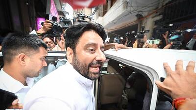 Okhla MLA Amanatullah Khan was arrested on September 2 morning. (Sanchit Khanna/HT Photo) Okhla MLA Amanatullah Khan was arrested on September 2 morning. (Sanchit Khanna/HT Photo)