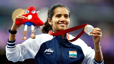 Preethi Pal won bronze in women's 100m T35, thus becoming the first Indian to win a Paralympic medal in a track event. She then added to ther history by winning bronze in the women's 200m T35 event.&nbsp; (REUTERS)