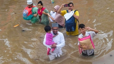 Parts of Telangana and Andhra Pradesh were flooded amid heavy rains (PTI Photo) (PTI) Parts of Telangana and Andhra Pradesh were flooded amid heavy rains (PTI Photo) (PTI)