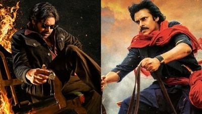 Pawan Kalyan in stills from They Call Him OG, Hari Hara Veera Mallu. Pawan Kalyan in stills from They Call Him OG, Hari Hara Veera Mallu.