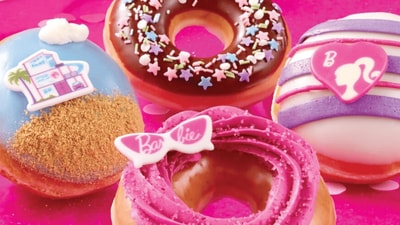 Krispy Kreme launches four new Barbie-themed doughnuts to mark Mattel's iconic Barbie dolls (Krispy Kreme) Krispy Kreme launches four new Barbie-themed doughnuts to mark Mattel's iconic Barbie dolls (Krispy Kreme)