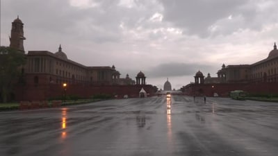 Delhi witnessed widespread slight rainfall on Monday. (ANI) Delhi witnessed widespread slight rainfall on Monday. (ANI)