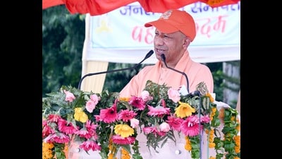 UP CM Yogi Adityanath at the passing out parade ceremony of 74 deputy superintendents of police at Dr BR Ambedkar Police Academy in Moradabad. (Sourced) UP CM Yogi Adityanath at the passing out parade ceremony of 74 deputy superintendents of police at Dr BR Ambedkar Police Academy in Moradabad. (Sourced)