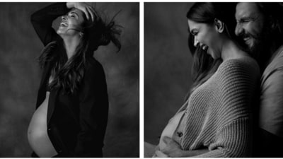 In the joint post shared on Deepika and Ranveer's Instagram handles, the couple captioned it with ward off evil eye, heart and infinity emojis. Apart from posing with Ranveer, Deepika also shot for solo pictures while proudly showcasing her baby bump. In the joint post shared on Deepika and Ranveer's Instagram handles, the couple captioned it with ward off evil eye, heart and infinity emojis. Apart from posing with Ranveer, Deepika also shot for solo pictures while proudly showcasing her baby bump. 