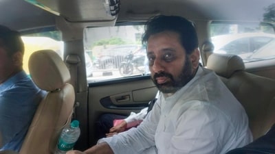 AAP MLA Amanatullah Khan being produced at the Rouse Avenue court in New Delhi on Monday. (PTI) AAP MLA Amanatullah Khan being produced at the Rouse Avenue court in New Delhi on Monday. (PTI)
