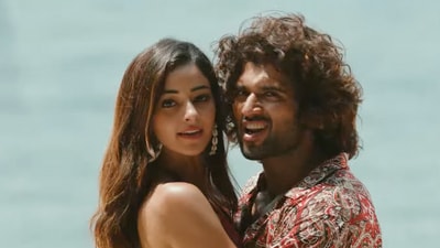 Ananya Panday and Vijay Deverakonda in Liger. Ananya Panday and Vijay Deverakonda in Liger.