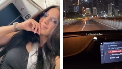 Natasa Stankovic shares a glimpse of her travelling to Mumbai after Hardik Pandya divorce. Natasa Stankovic shares a glimpse of her travelling to Mumbai after Hardik Pandya divorce.