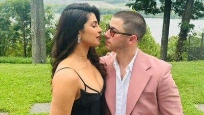 Priyanka Chopra and Nick Jonas at a family friend's wedding Priyanka Chopra and Nick Jonas at a family friend's wedding