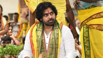 Telugu superstar Pawan Kalyan, who turned 56t on September 2, is also seen during various temple visits. Known as the 'Power Star' for his dynamic roles, he won the Andhra Pradesh Assembly Elections in June and was the appointed deputy chief minister. 