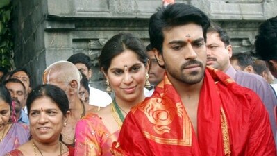 Another Telugu actor visited the famous temple after his marriage -- Ram Charan with Upasana Konidela. Ram and Upasana got married on June 14, 2012, and were spotted at Tirumala days after their wedding. 