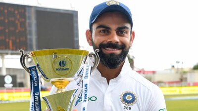 Virat Kohli celebrated his 28th Test victory on this day in 2019. (Getty)