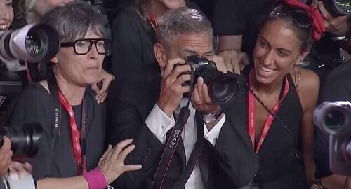 George Clooney turns into cameraperson George Clooney turns into cameraperson