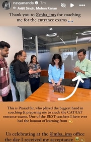 A screen grab of Navya Naveli Nanda's Instagram Stories. A screen grab of Navya Naveli Nanda's Instagram Stories.