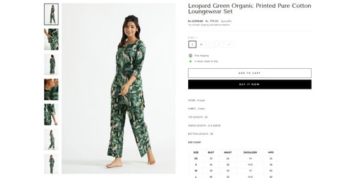 The co-ord loungewear set is available at a discount. (labelflavia.com)