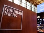 The logo for Goldman Sachs is seen.