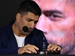 Uruguay's forward Luis Suarez gets emotional during a press conference at the Centenario Stadium in Montevideo Uruguay's forward Luis Suarez gets emotional during a press conference at the Centenario Stadium in Montevideo
