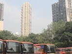 The strike's effects are apparent in the Mumbai Metropolitan Region and other cities and towns of Maharashtra. (Photo by Bhushan Koyande/HT) (Hindustan Times) The strike's effects are apparent in the Mumbai Metropolitan Region and other cities and towns of Maharashtra. (Photo by Bhushan Koyande/HT) (Hindustan Times)