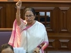 West Bengal chief minister Mamata Banerjee speaks after tabling of the Aparajita Woman and Child Bill (West Bengal Criminal Laws and Amendment Bill 2024) during a session of the state Legislative Assembly in Kolkata on Tuesday.