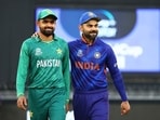 Babar Azam (L) and Virat Kohli during the India vs Pakistan T20 World Cup match in 2021. Babar Azam (L) and Virat Kohli during the India vs Pakistan T20 World Cup match in 2021.